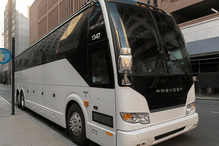 a Charter Bus Rental Clarksville coach bus